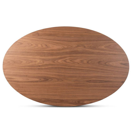 Woodsman Walnut Finished Solid Wood 71-Inch Oval Dining Table