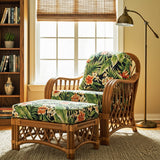Montego Bay Ottoman Model MBO from Spice Island Wicker with Choice of Cushions Made in the USA