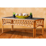 Montego Bay 2 Pc Set Includes Sofa and Coffee Table MB3S-MBCT-SET from Spice Island Wicker with Choice of Cushions Made in the USA