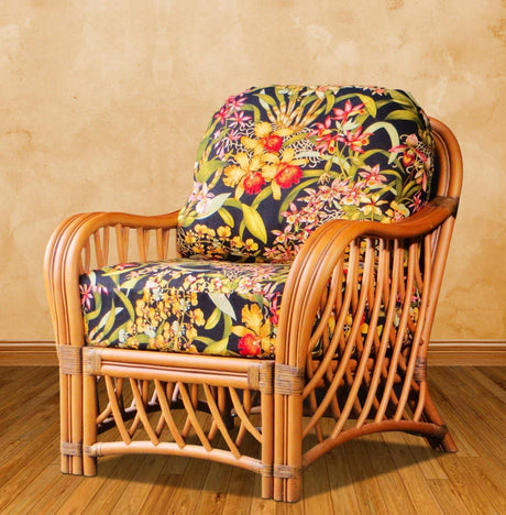 Montego Bay Arm Chair Model MBAC from Spice Island Wicker with Choice of Cushions Made in the USA