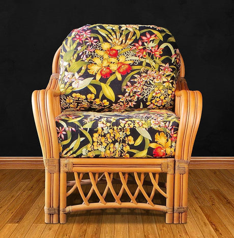 Montego Bay Arm Chair Model MBAC from Spice Island Wicker with Choice of Cushions Made in the USA