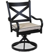 Monterey Outdoor Swivel Dining Arm Chair Model 3001-11 by Sunset West