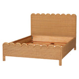 Mitzu Scalloped Natural Rattan Bed Frame by Wicker Fair