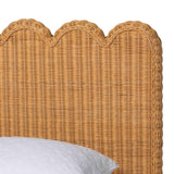 Mitzu Scalloped Natural Rattan Bed Frame by Wicker Fair