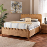 Botique Scalloped Natural Rattan Bed Frame by Wicker Fair