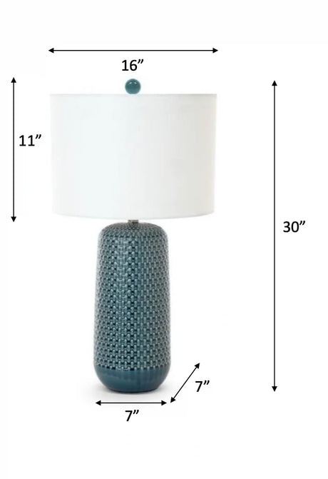 Marlin Table Lamp Set of 2 Model LUX-2048-BLUE By Lux Lighting