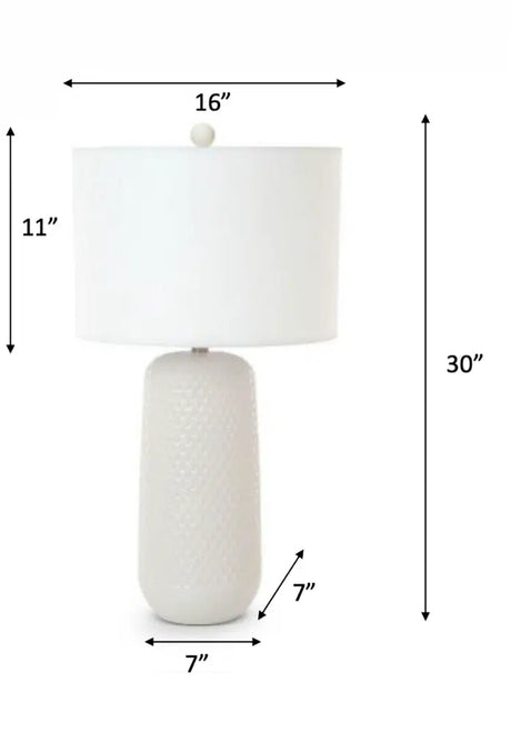 Marlin Table Lamp Set of 2 Model LUX-2048-WHITE By Lux Lighting