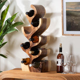 Matana Suar Wood Wine Rack with 8-Bottle Capacity by Wicker Fair