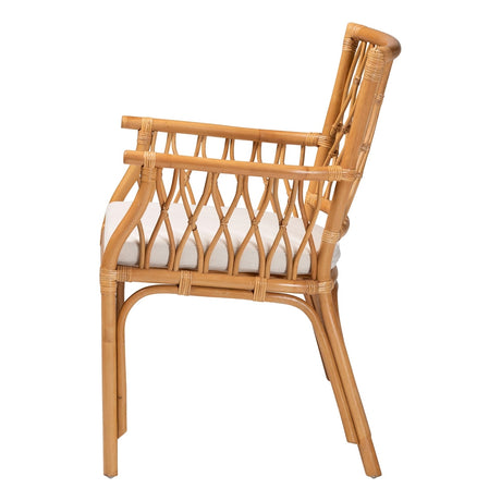 Laisa Bohemian Light Honey Rattan Arm Chair by Wicker Fair