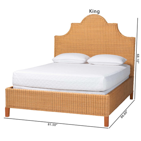 Tarlac Natural Rattan Bed by Wicker Fair