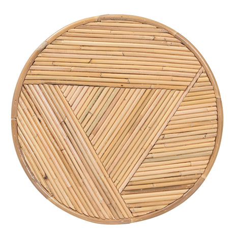 Silagra Modern Bohemian Natural Rattan End Table by Wicker Fair