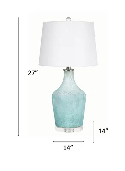 Mist Table Lamp Model LUX-122-AQUA By Lux Lighting