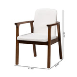 Miyagi Boucle Upholstered Dining Chair Set of 2 by Wicker Fair