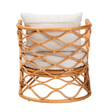 Raisa Bohemian Light Honey Rattan Arm Chair by Wicker Fair