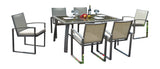 Moldova Outdoor 7-Piece Dining Set Model PRP-8501-GRY-7PC by Pelican Reef