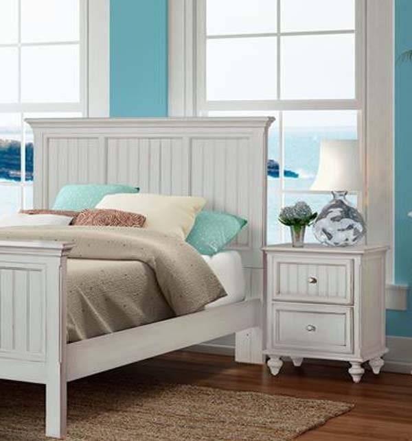 Monaco White 2 Pc Queen Headboard and Nightstand Set Model B81832-B81840 By Seawinds Trading