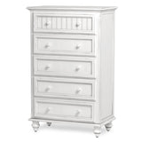 Monaco Distressed White 5 Pc Bedroom Set By Seawinds Trading