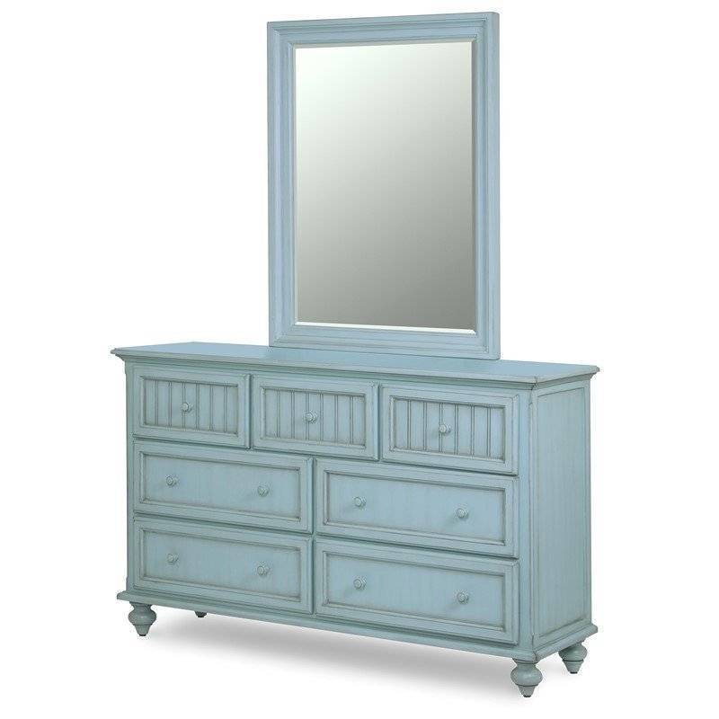 Monaco Distressed Blue 2 Pc Dresser & Mirror Set – Elegant Coastal –  AmericanRattan