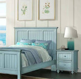 Monaco Distressed Blue Stain 2 Pc Bedroom Set with Queen Headboard and Nightstand Model B81832-B81840 By Seawinds Trading