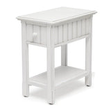 Monaco Chairside Table Model B81805-BLANC By Seawinds Trading