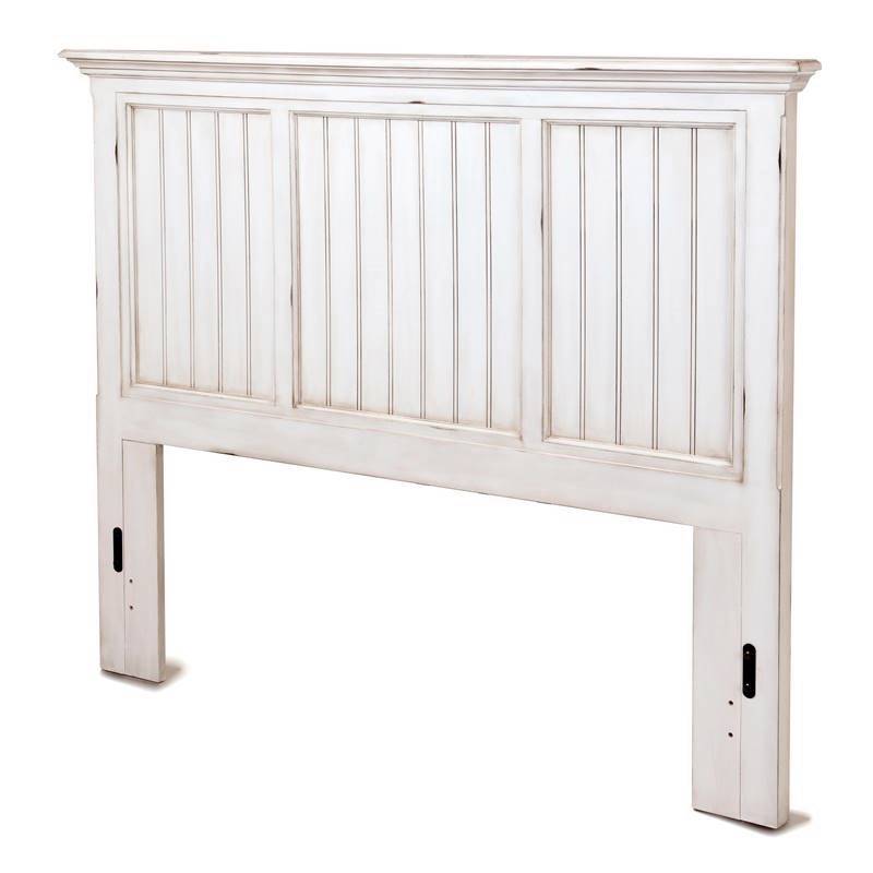Monaco Distressed White Queen Headboard Model B81840-BLANC By Seawinds Trading