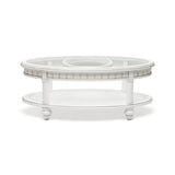 Monaco Oval Coffee Table with Anchor Insert Model B81803-BLANC-ANCHOR By Seawinds Trading