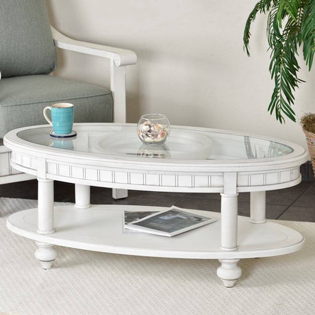 Monaco Solid Wood Tropical Coffee Table by Seawinds Trading Model B81803-BLANC