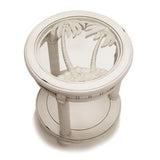 Monaco Solid Wood Tropical End Table by Seawinds Trading B81802-BLANC