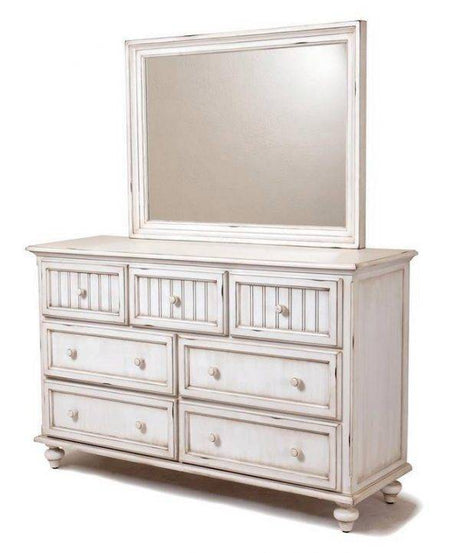 Monaco Distressed White King Headboard Model B81841-BLANC By Seawinds Trading