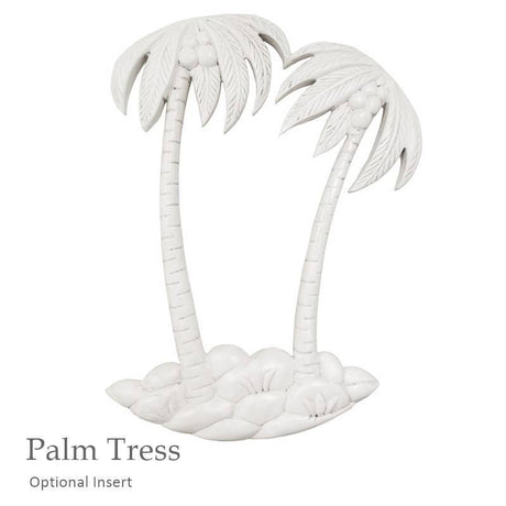 Monaco Solid Wood Tropical End Table by Seawinds Trading B81802-BLANC