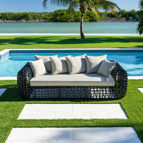 Monte Carlo Outdoor 4-Pc Seating Set Model PRP-8801-BLK-4PC by Pelican Reef