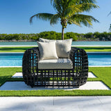 Monte Carlo Outdoor 4-Pc Seating Set Model PRP-8801-BLK-4PC by Pelican Reef