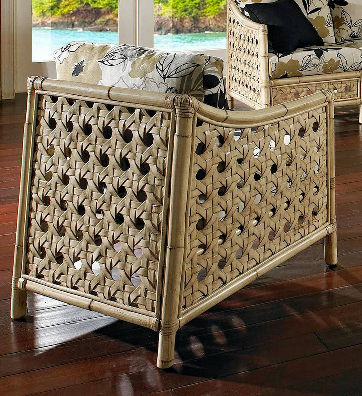 Morocco Rattan Deep Seating Arm Chair By Designer Wicker Tribor