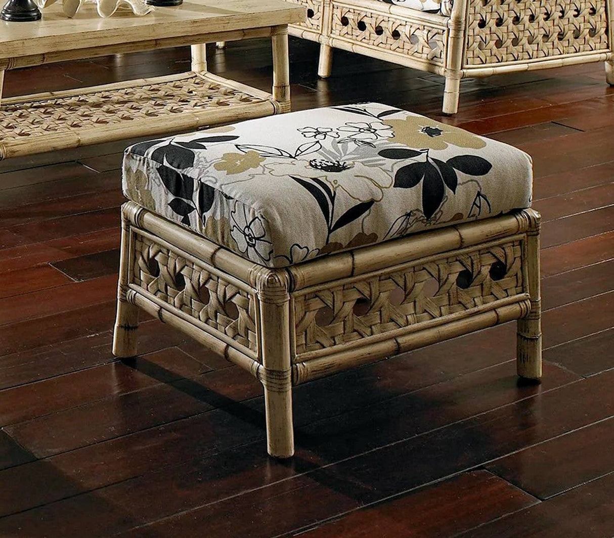 Morocco Rattan Ottoman Model MC-10 By Designer Wicker Tribor
