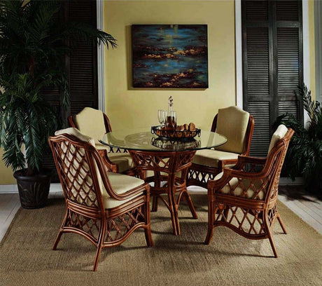 Nadine Indoor Rattan Dining Arm Chair Model 6221 from South Sea