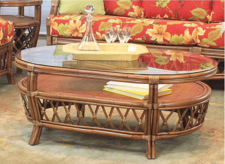 Nadine 5 Pc Living Room Set Model 6200 from South Sea Rattan in Cinnamon Stain