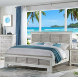 Nantucket Coastal Style Queen Complete Bed by Wicker Fair