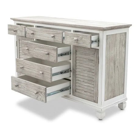 Nantucket Coastal Style Bedroom Dresser by Wicker Fair