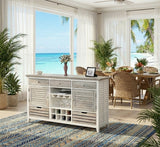 Nantucket Wine Buffet Sideboard Cabinet by Wicker Fair