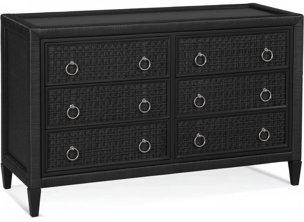 Naples Black Wicker and Rattan 4 Pc Bedroom Set Model 807-021-5Pc-Set-BLACK by Braxton Culler Naples Black Wicker and Rattan 4 Pc Bedroom Set Model 807-021-5Pc-Set-BLACK by Braxton Culler
