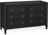 Naples Black Wicker and Rattan 4 Pc Bedroom Set Model 807-021-5Pc-Set-BLACK by Braxton Culler