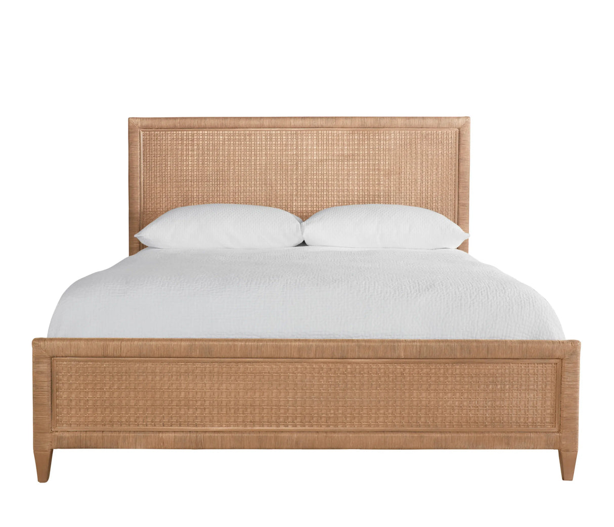 Naples Wicker and Rattan King Panel Bed Model 807-026 by Braxton Culler