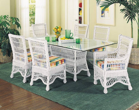 Naples Indoor Wicker Dining Room Dining Side Chair Model N-21 by Designer Wicker Tribor