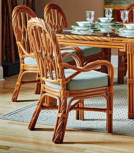 New Twist Round Dining Table Model 3317-GL42RD from South Sea Rattan