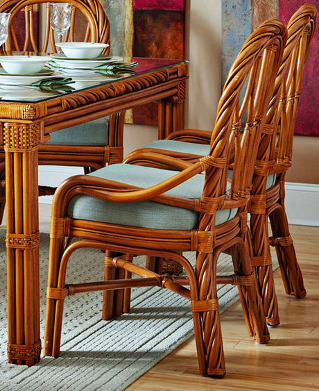 New Twist Round Dining Table Model 3317-GL42RD from South Sea Rattan