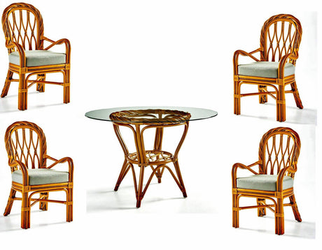 New Twist Round Dining Table Model 3317-GL42RD from South Sea Rattan