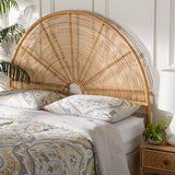 Cruz Bohemian Honey Rattan Queen Headboard
