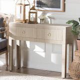 Mentawai Grasscloth 2-Drawer Console Table by Wicker Fair