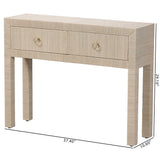 Mentawai Grasscloth 2-Drawer Console Table by Wicker Fair