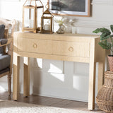 Noah Grasscloth 2-Drawer Console Table by Wicker Fair